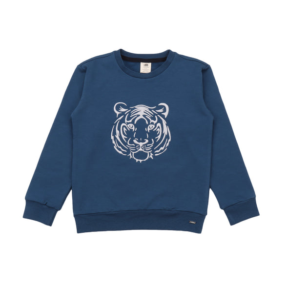 Walkiddy White Tigers Single Print Sweatshirt