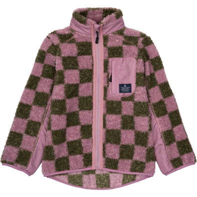 The New Leola Orchid Haze Check Teddy Fleece Jacket