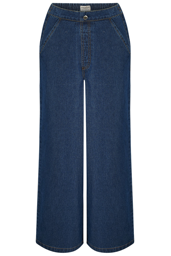 Sugarhill Brighton Immy Deep Blue Denim Trousers