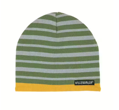 Villervalla Moss/Fossil Stripe Fleece Lined Hat