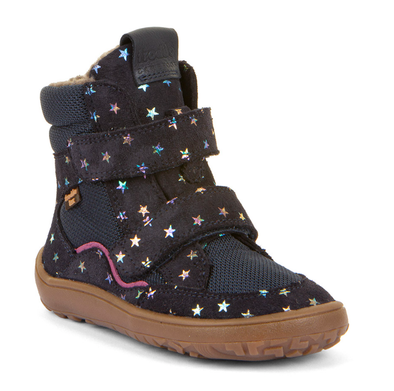 Froddo Barefoot Black Stars Waterproof Winter Boots