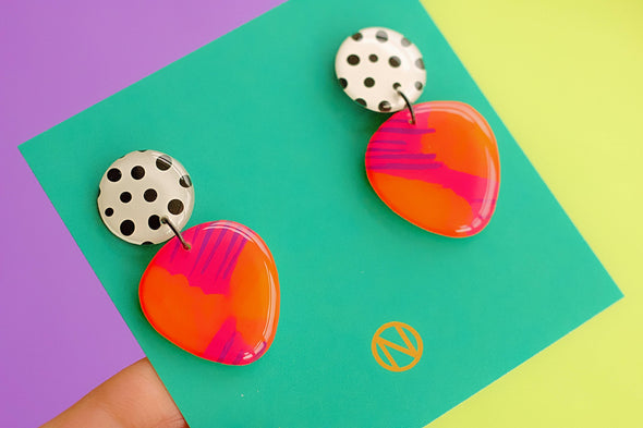 Naoi - Polka Stud Statement Earrings