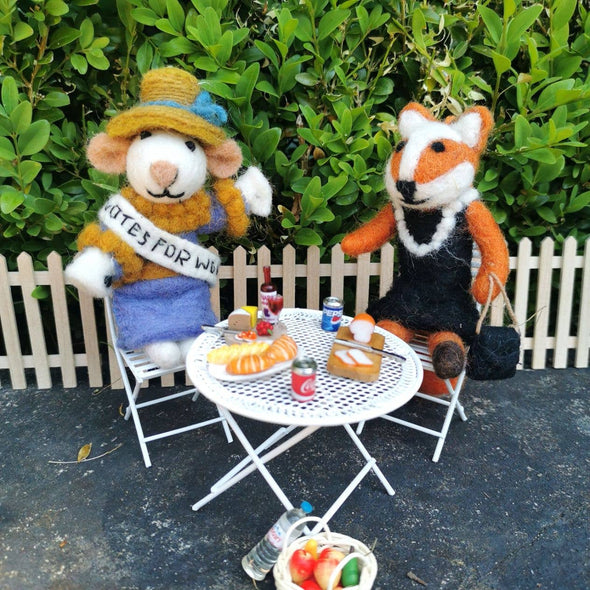 Felt So Good - Handmade Felt Emmeline the Suffragette Mouse Hanging Decor.