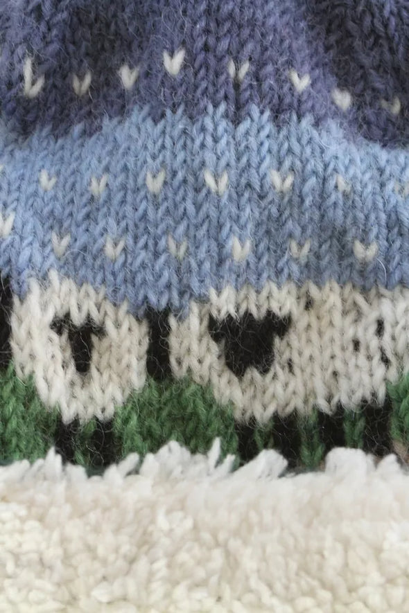 Pachamama Snowy Sheep Kids Bobble Beanie