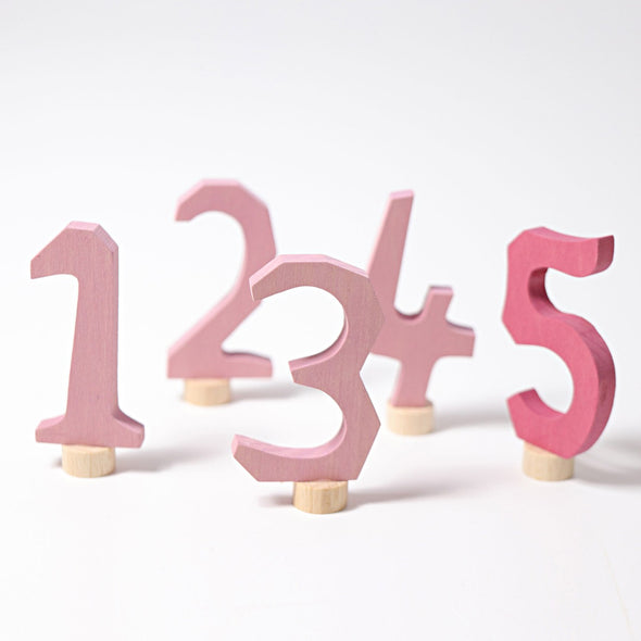 Grimms Pink Decorative Numbers Set 1-5