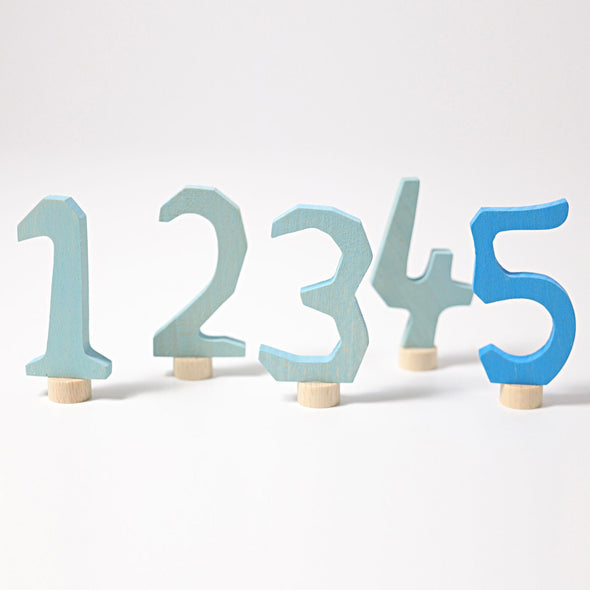 Grimms Blue Decorative Numbers Set 1-5