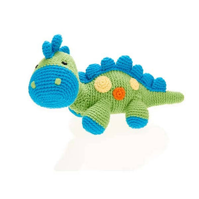 Pebblechild Steggi Green Dinosaur Rattle
