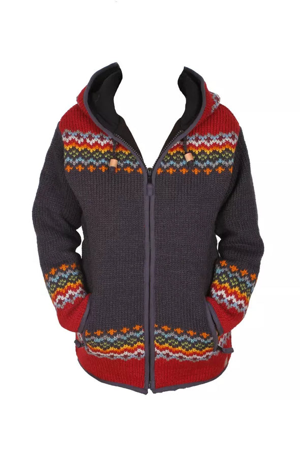 Pachamama Women's Clifden Charcoal Fleece Lined Hoodie