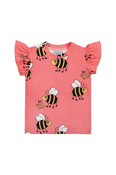 Dear Sophie Bee Coral Frill Tank