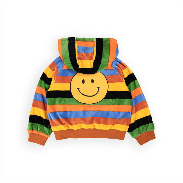 CarlijnQ Big Lines Hoodie with Smiley