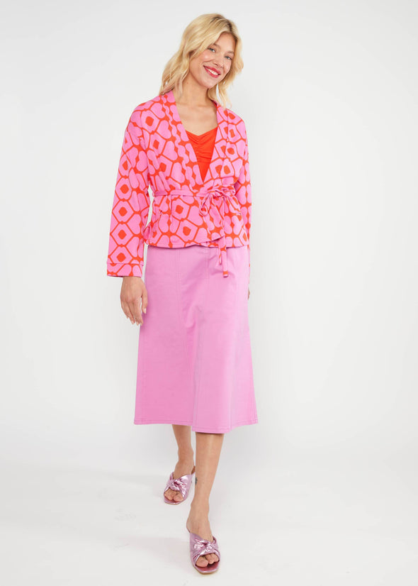 Blutsgeschwister Loving Kiss Pink Cardymono Wrap Cardigan