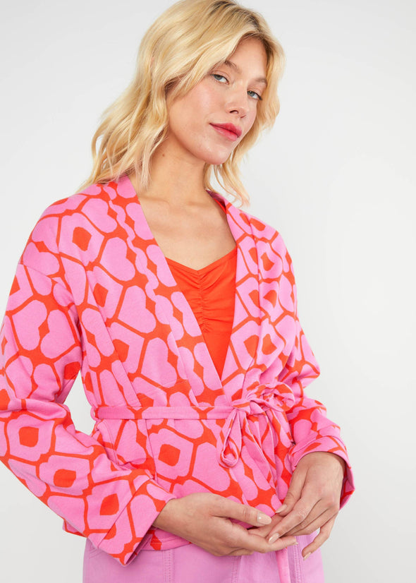 Blutsgeschwister Loving Kiss Pink Cardymono Wrap Cardigan