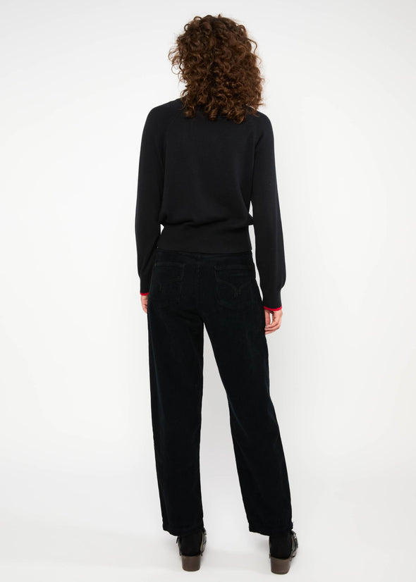 Blutsgeschwister Black High Waist Olotte Cord Trousers