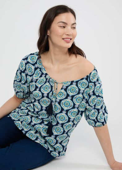 Blutsgeschwister Romantic Shell Mosaid Magic Maiden Summer Blouse