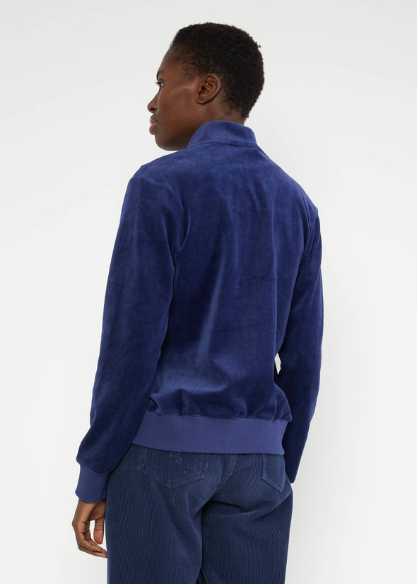 Blutsgeschwister Indigo Depths Velvet Harmony Bomber Jacket