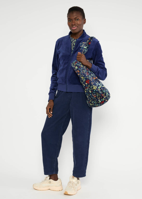 Blutsgeschwister Indigo Depths Velvet Harmony Bomber Jacket