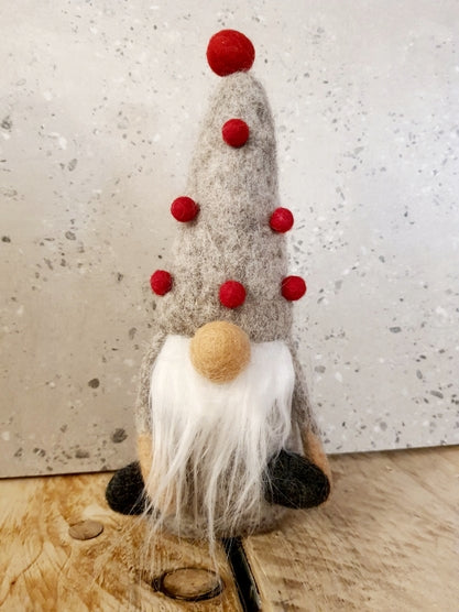 Cool Trade Winds Felt Nisse Tomte Grey Gonk