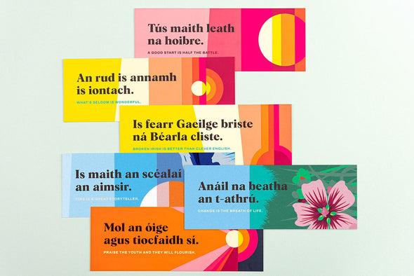 Pawpear Cliste (Clever) 6 Irish Proverb Bookmark Set