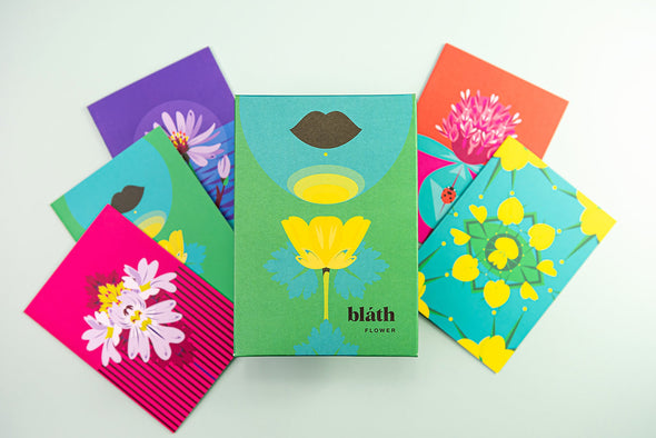 Pawpear Bláth (Flower) Greeting Cards With Envelope Set