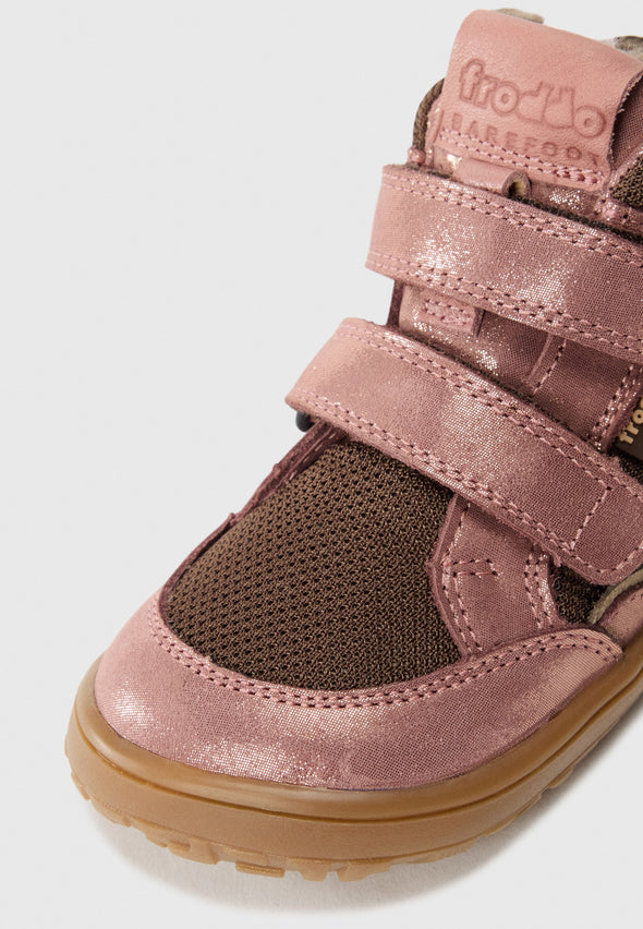 Froddo Barefoot Pink/Gold Waterproof Tex Autumn Boots