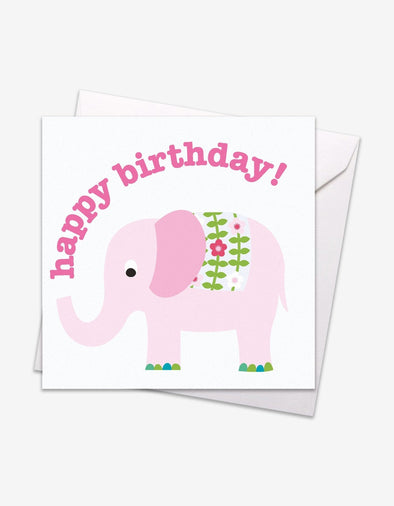 Toby Tiger Elephant Happy Birthday Card
