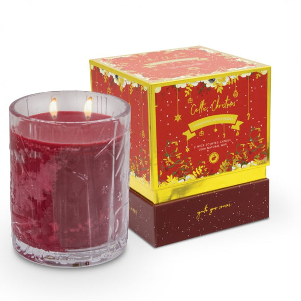 Celtic Candles Cinnamon and Winter Berries Double Wick Candle