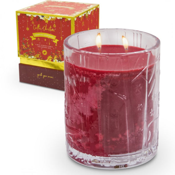 Celtic Candles Cinnamon and Winter Berries Double Wick Candle