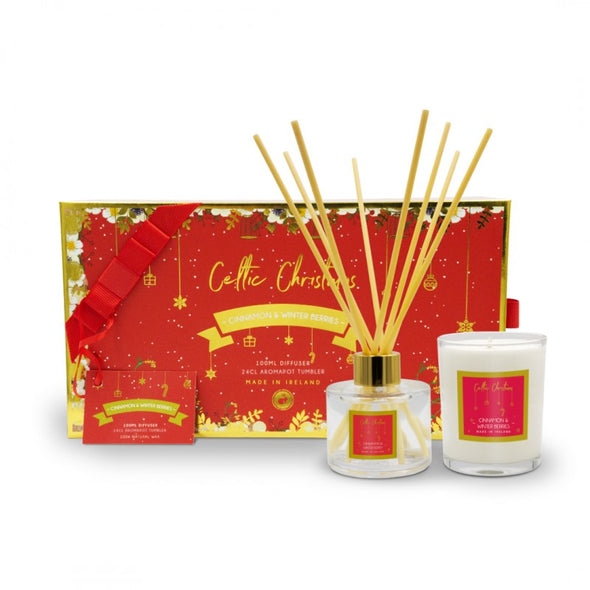 Celtic Candles Cinnamon & Winter Berries Mini Gift Set