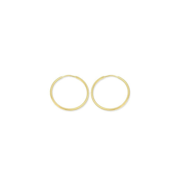 GoldFi - 18k Gold Filled Endless Hoop Earrings Gold Hoops Various Sizes