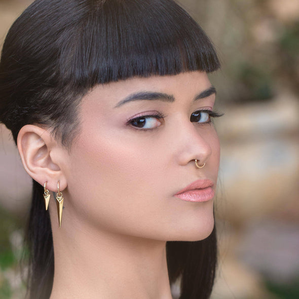 GoldFi Mini Seamless Clicker Hoop Earrings