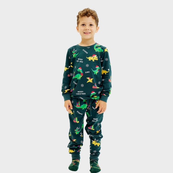 Happy Seasons Children's Dino Christmas Pyjamas