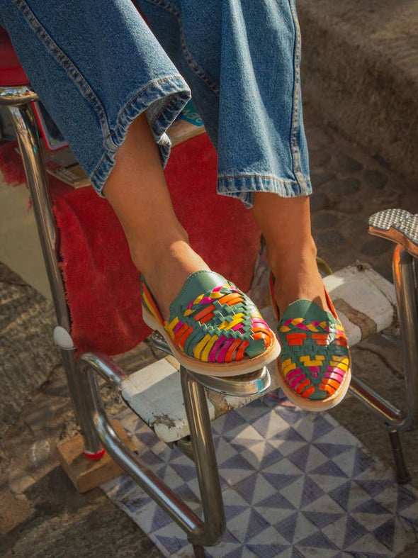 Mexas Folklore Colourful Huaraches Shoes