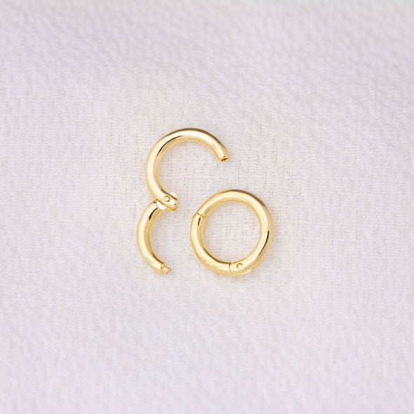 GoldFi Mini Seamless Clicker Hoop Earrings
