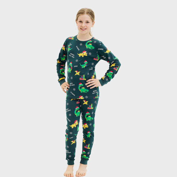 Happy Seasons Children's Dino Christmas Pyjamas