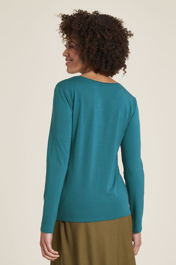 Tranquillo Bermuda Blue Tencel Long Sleeved Top