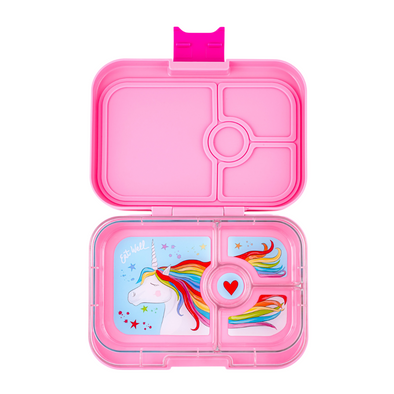 Yumbox Panino Power Pink Lunchbox with Unicorn Tray