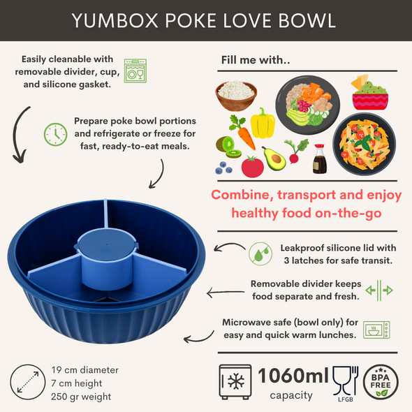 Yumbox Hawaii Blue Poke Bowl