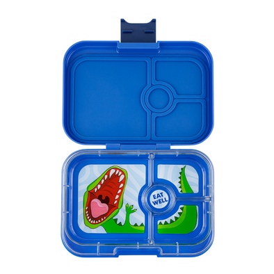 Yumbox Panino Surf Blue Lunchbox with Dinosaur Tray