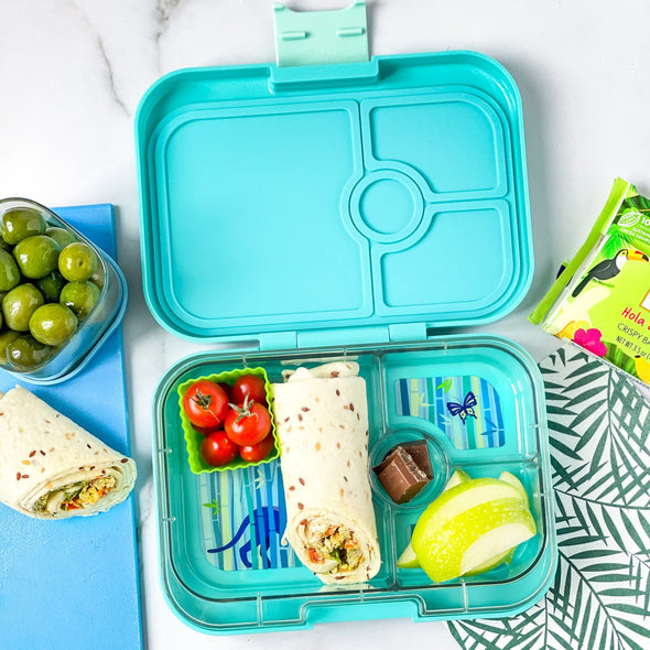 Yumbox Panino Misty Aqua Lunchbox with Rainbow Tray