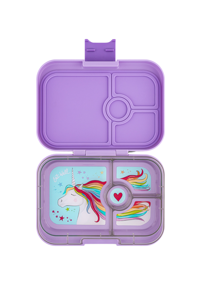 Yumbox Panino Lavande Purple Lunchbox with Unicorn Tray