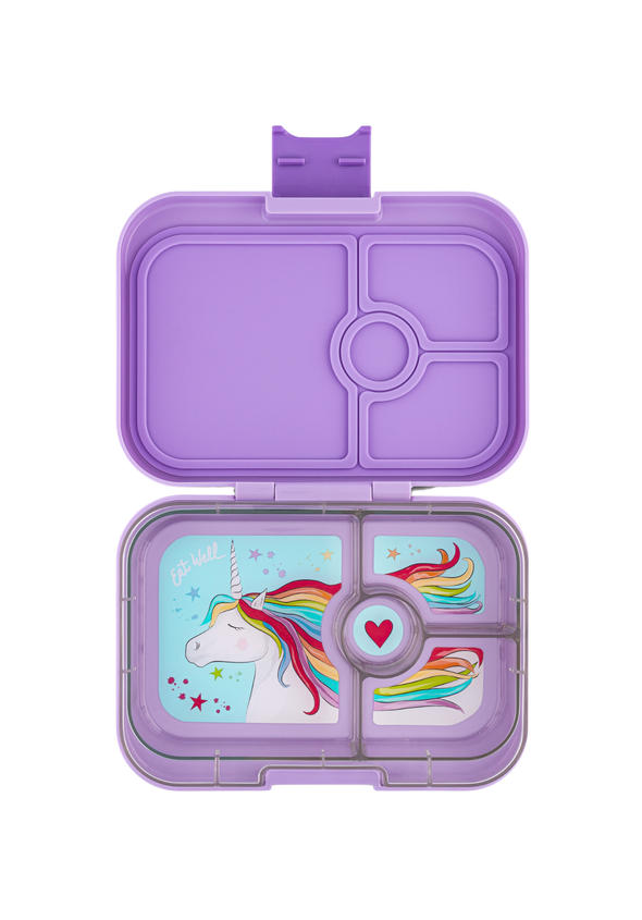 Yumbox Panino Lavande Purple Lunchbox with Unicorn Tray