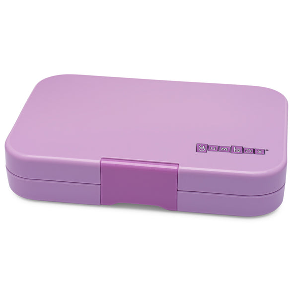 Yumbox Tapas 4 Compartment Seville Purple Lunchbox with Rainbow Tray
