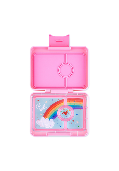 Yumbox Snackbox Power Pink with Rainbow Tray