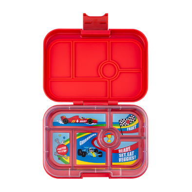 Yumbox Original  Roar Red Lunchbox with Race Car Tray