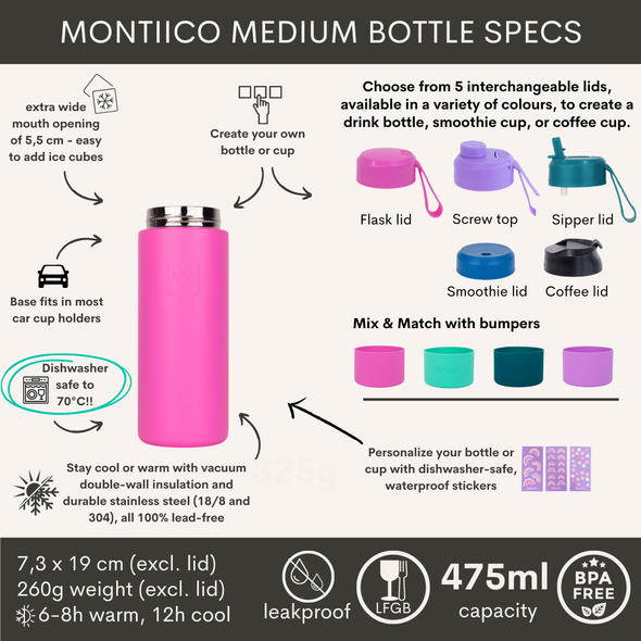 MontiiCo Calypso Medium Fusion Universal Insulated Base 475ml