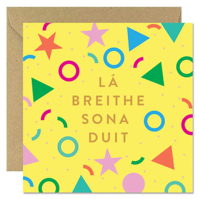 Bold Bunny La Breithe Sona Duit Card