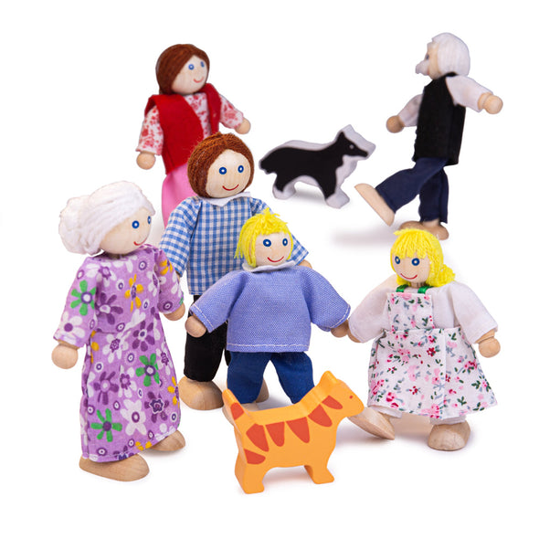 Bigjigs Eight Piece Doll Family