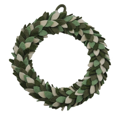 Frida Feeling Large Fair Trade Felt Wreath of Leaves