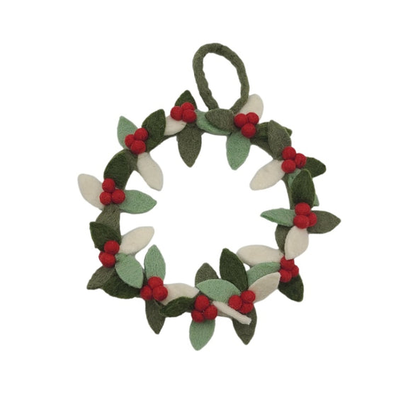 Frida Feeling Mistletoe Fair Trade Felt Wreath