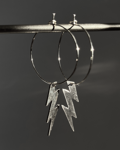 Sandia Dublin Silver-Plated Lightning Earrings